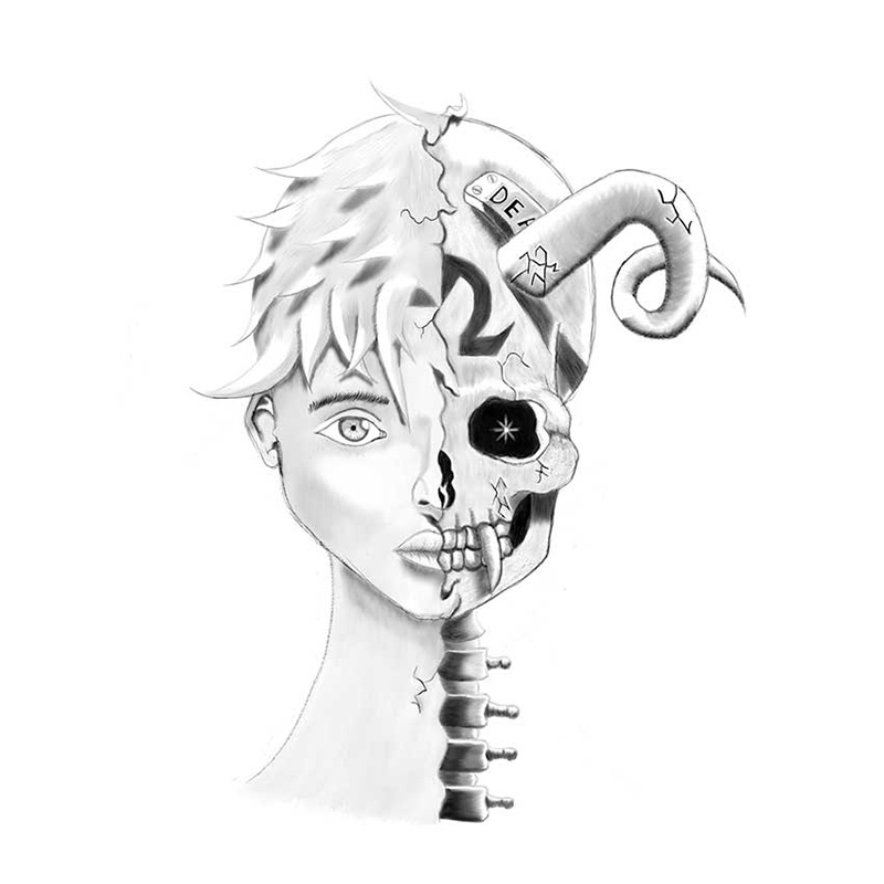 Pencil portrait study